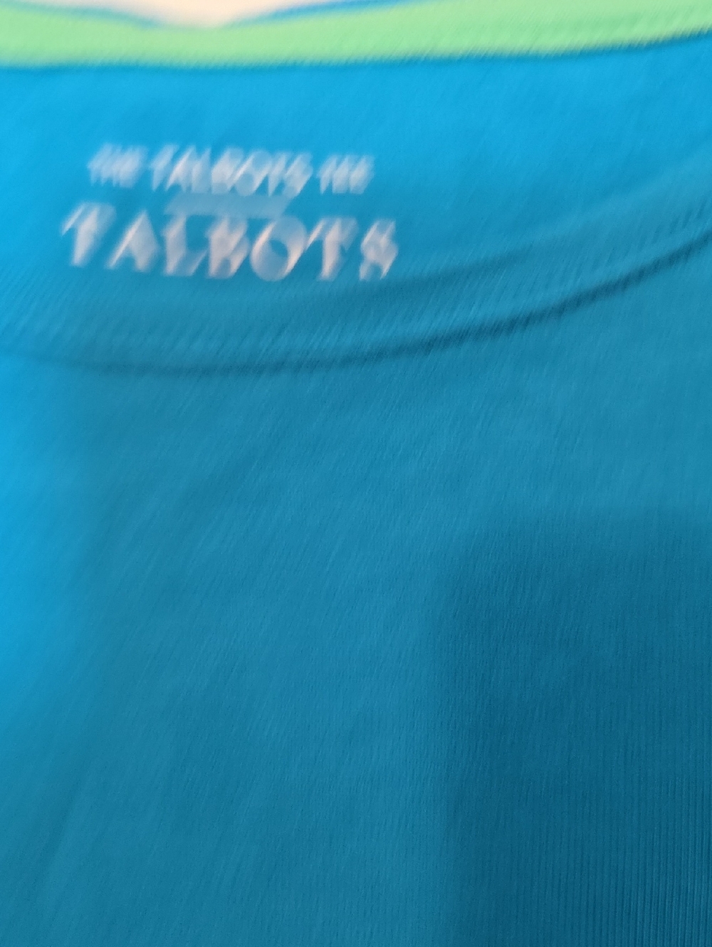 Talbots Turquoise Blue Crewneck Tank with Lime Trim - Picture 3 of 7